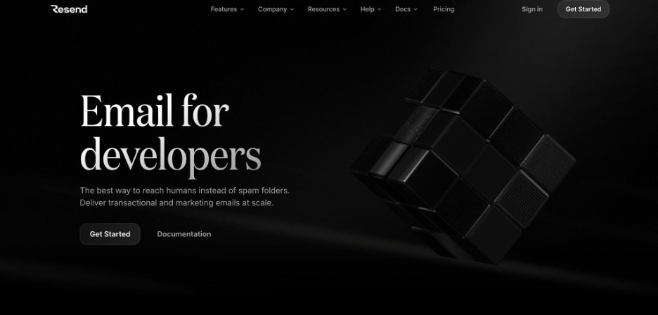 This is an image showing Resend's landing page