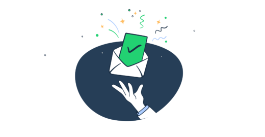 This is a symbolic graphic representation of a confirmation email for the article that details the topic with examples