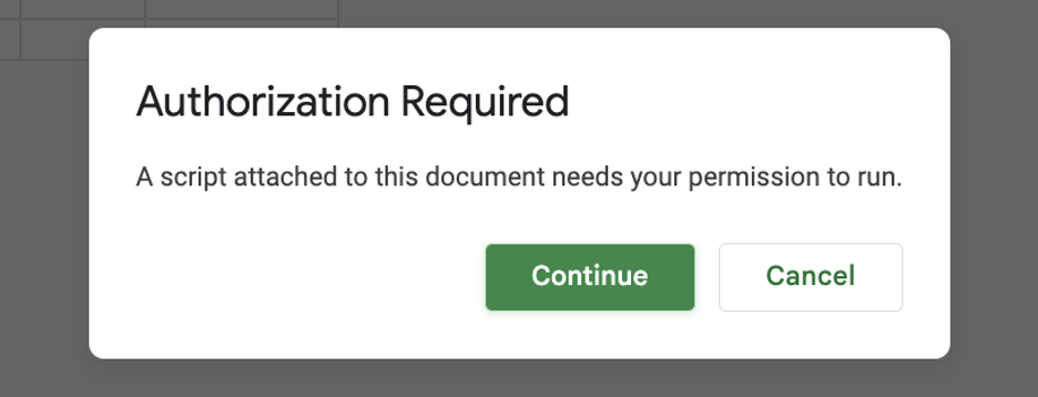 Spreadsheet settings UI
