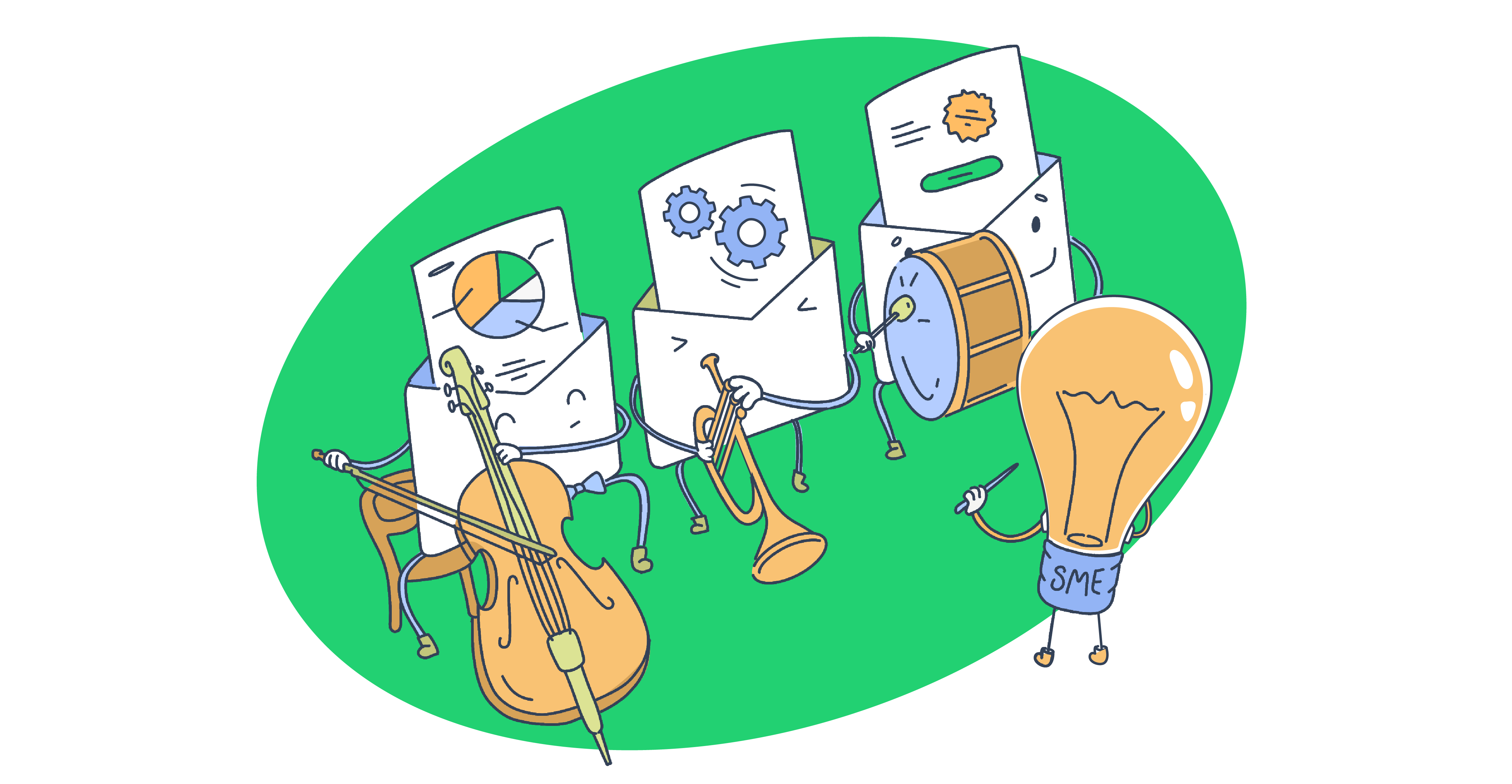 This is a symbolic graphic representation of email management tools for an article that covers the topic in detail.