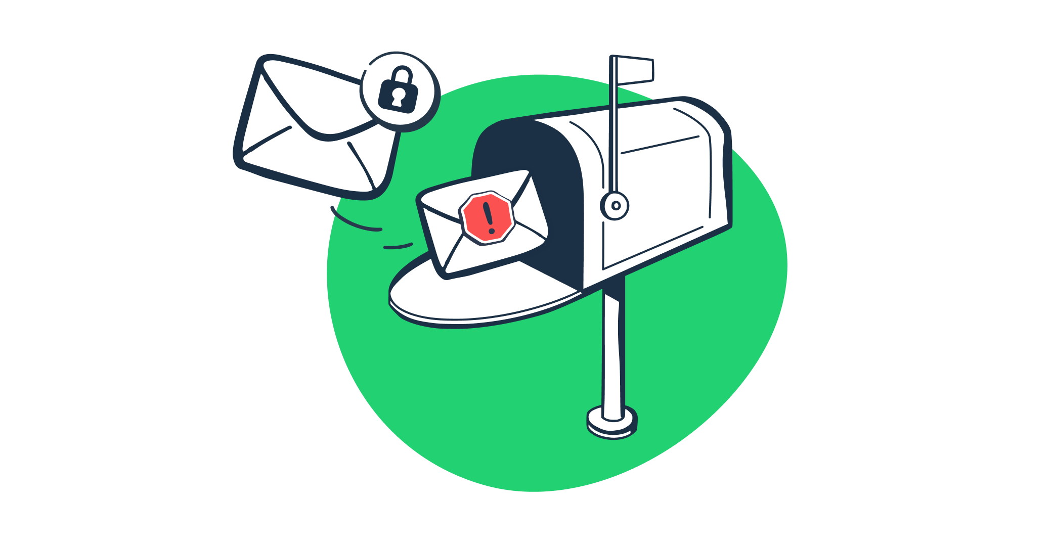 This is a cover image for the article DMARC explained which covers the details of the email authentication protocol.