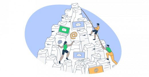 This image is a symbolic graphic representation of email list growth for an article that covers the topic in detail.