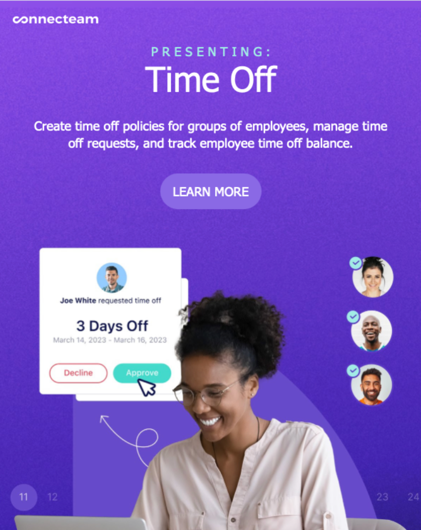 An email from Connecteam