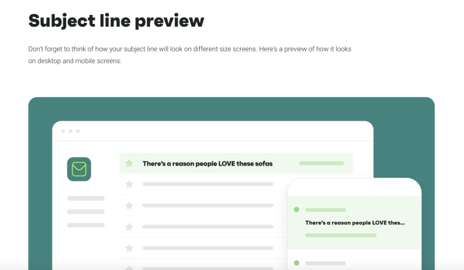 This is an image showing the Omnisend subject line preview 